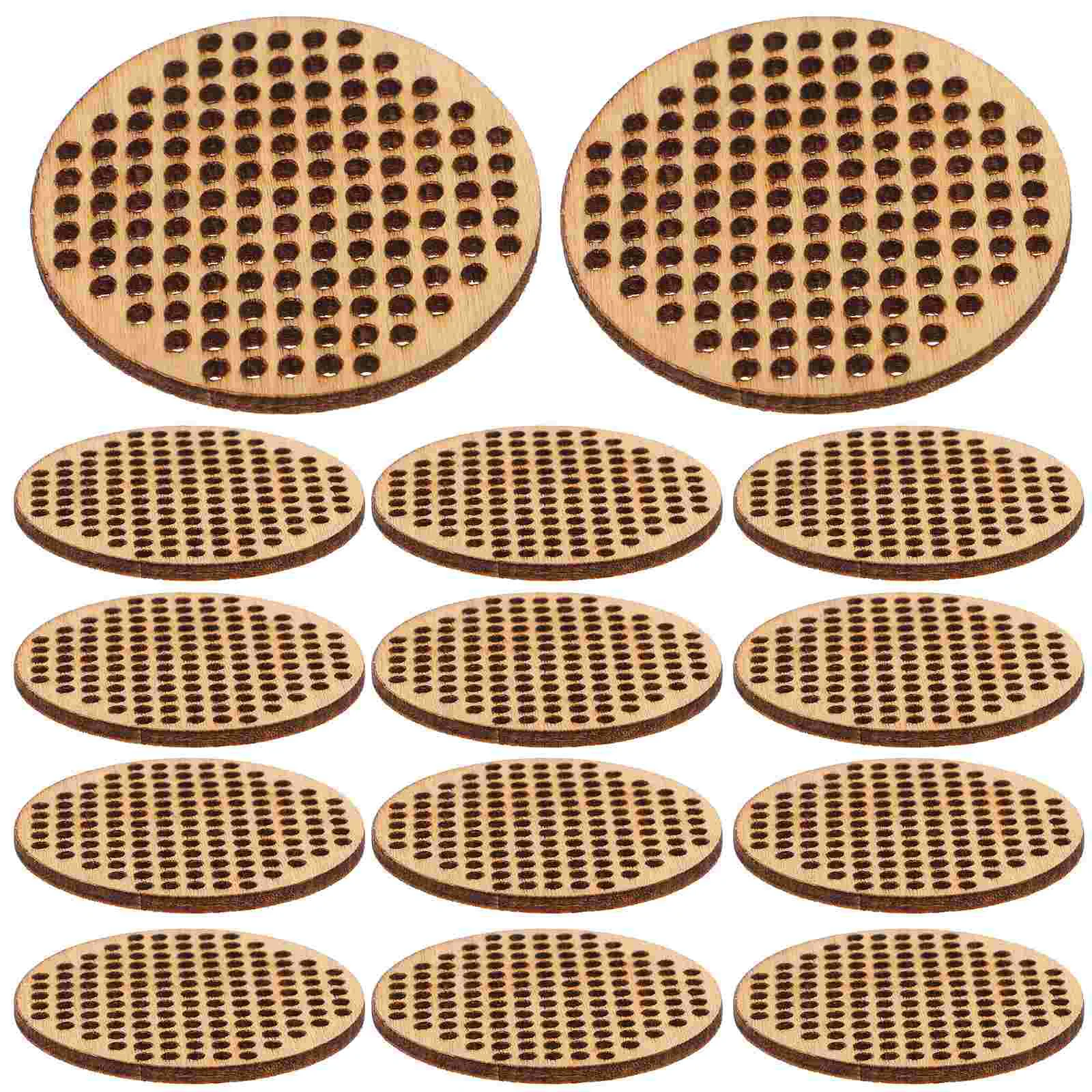 20 шт. круглые деревянные подвесные бирки пустые отверстия вышивка крестиком