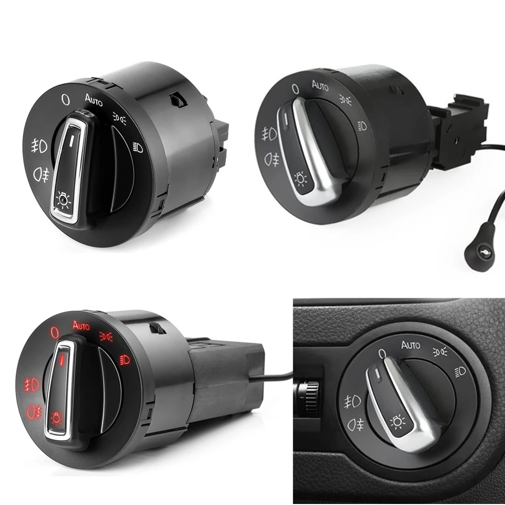 Car Headlight Control Switch For Volkswagen VW Golf Jetta MK5 6 Passat B5 B6 Tiguan Touran Polo Beetle Scirocco Fog Lamp Switch