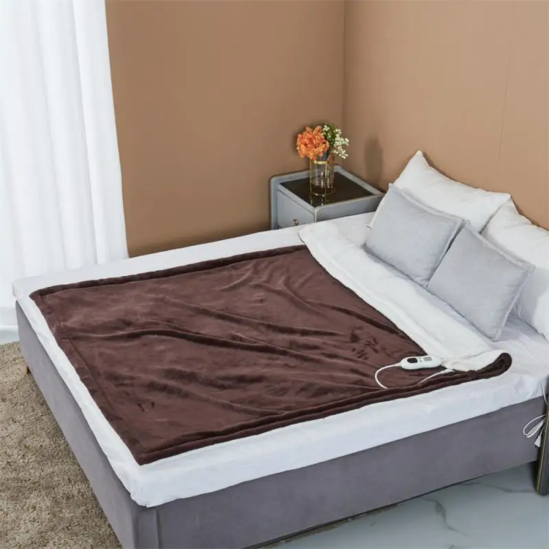 

Flannel Electric Blanket Cover Heated Blanket Body Warmer Shawl Electric Mattress 3Temperature Settings 4 Auto-Off Timers Pads
