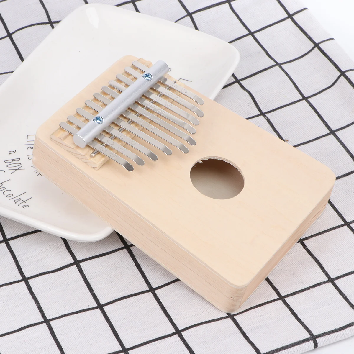 

Kalimba Thumb Piano DIY Assembly 10 Keys Finger Piano Blank Wooden Painting Musical Instrument for Children Kids