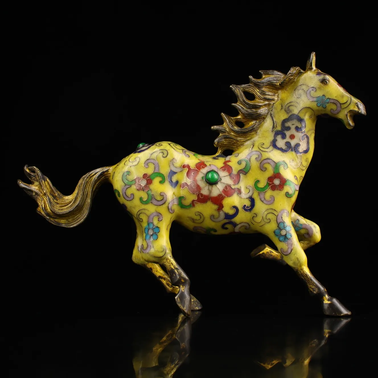 Коллекция тибетских храмов 9 дюймов старомодная лошадь со знаками Зодиака