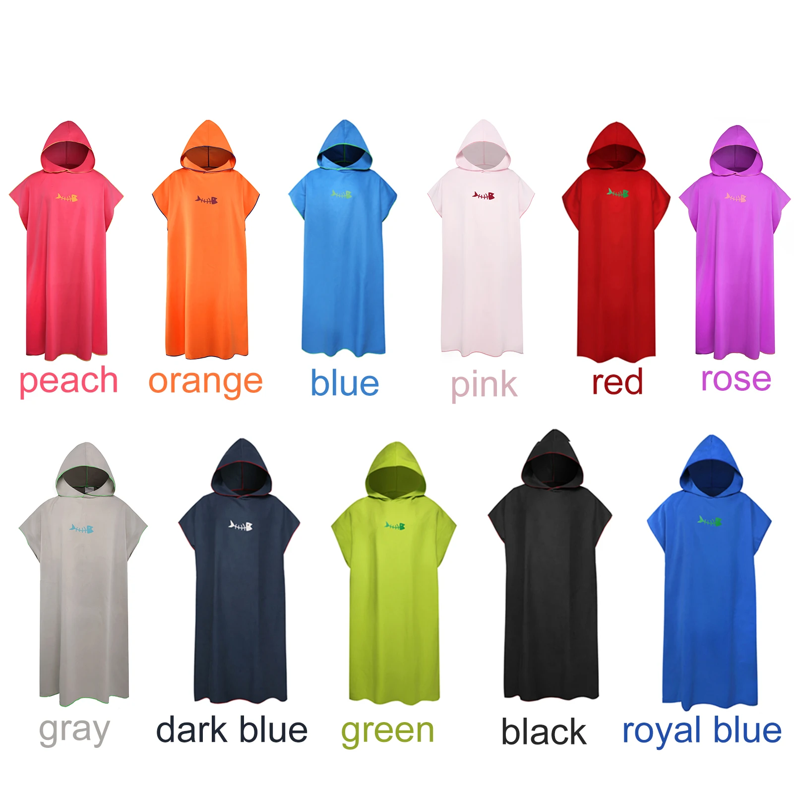 Полотенце-пончо для серфинга пляжное одеяло из микрофибры с капюшоном купальное