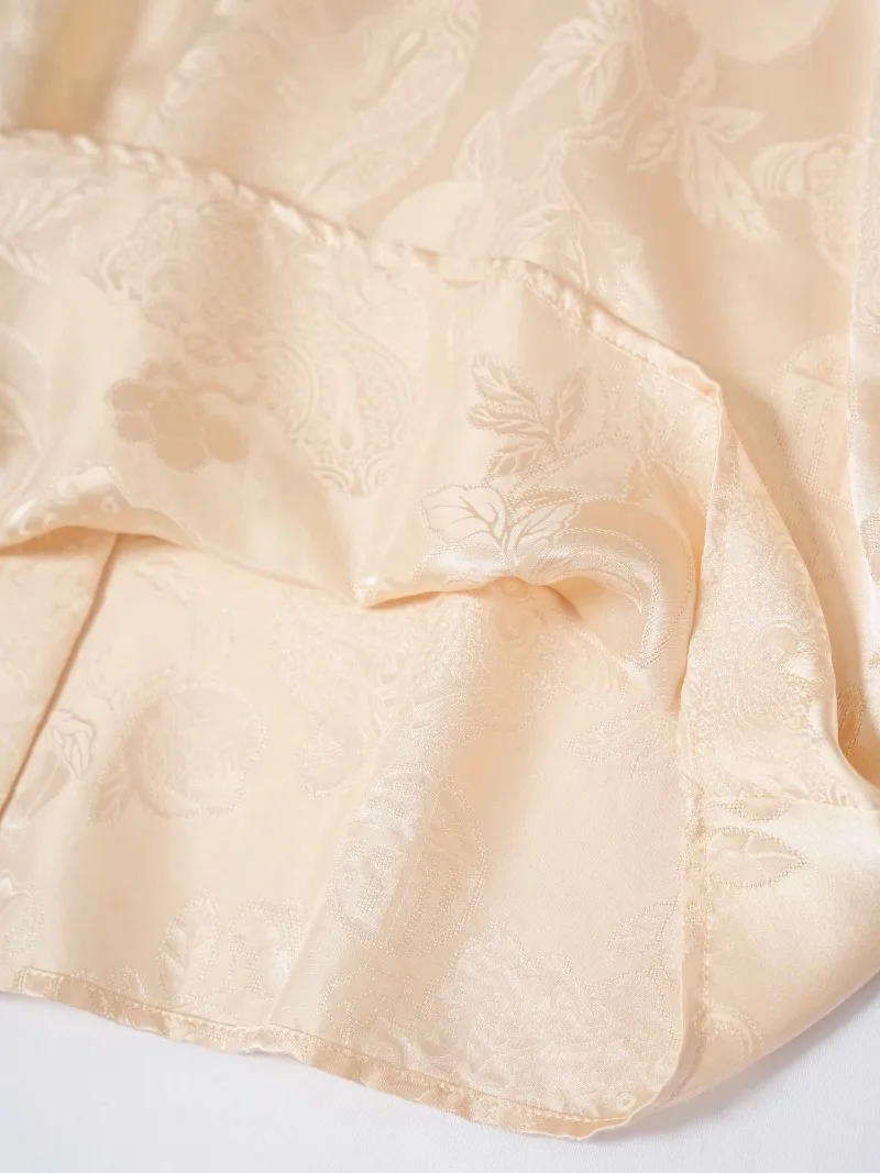 2024 женский осенний новый топ из 100% натурального шелка шелковицы HuaLuo жаккардовый