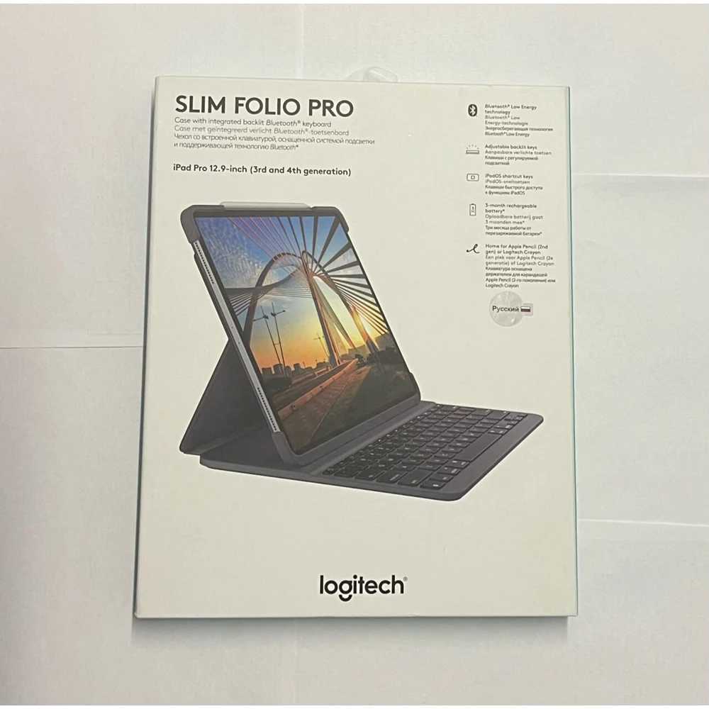 Клавиатура Logitech Slim Folio Pro для iPad 12.9 (2020) графит |