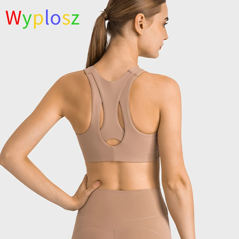 

Wyplosz Sports Bras Summer Winter Fitness Workout Comfortable Shockproof Stretch Top Fixed Cup Nylon Vest Back High Strength