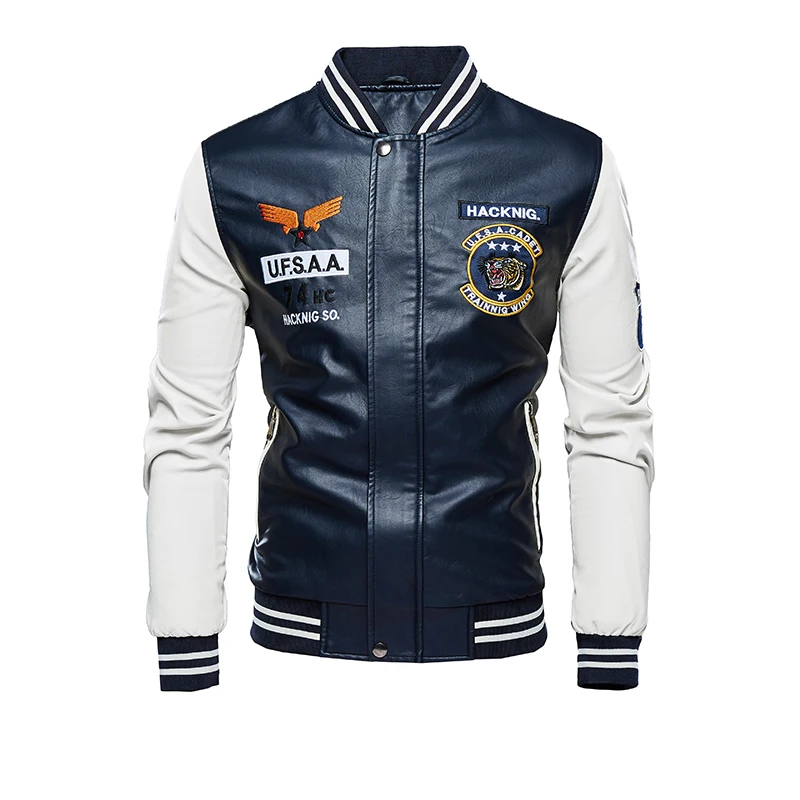 

Mens Jacket Leather Slim Fit Motorcycle Jackets and Coats Autumn Winter Comfort Bomber Faux Leather Coats High Quality Business