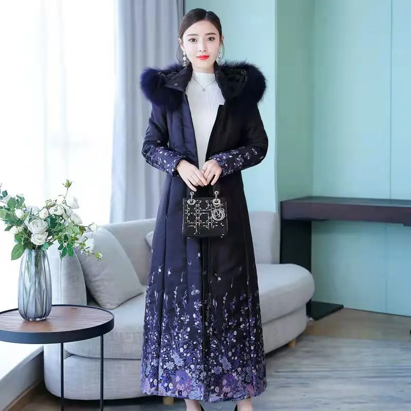 Зимняя мода роскошная верхняя одежда женское хлопковое пальто для пожилых людей