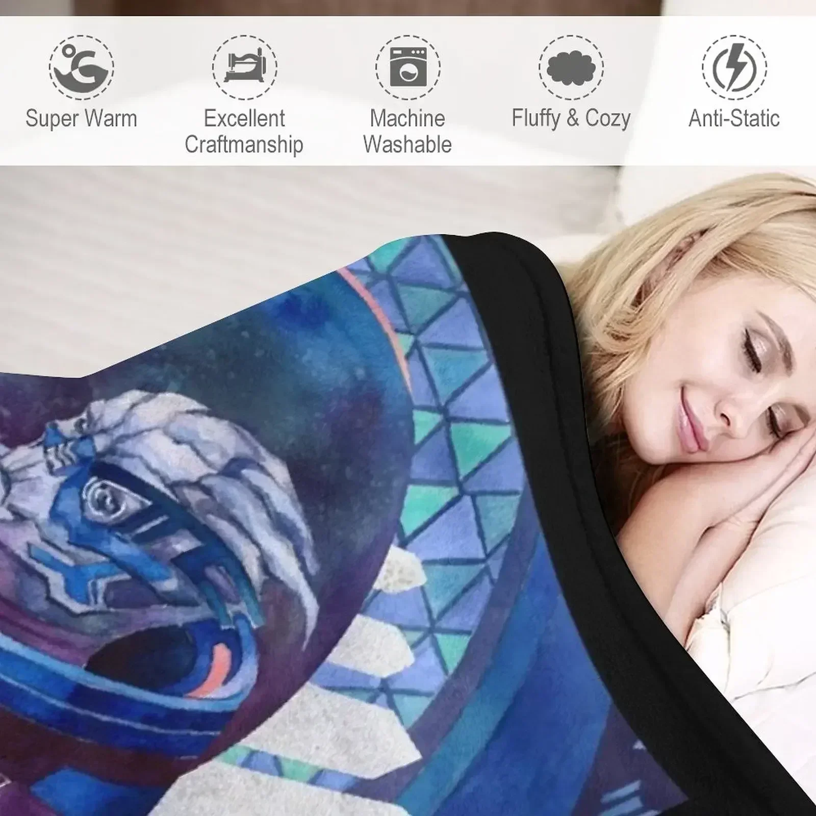 Плед Garrus Vakarian Лето Зима кровати Туристический плед на диван Одеяла