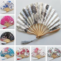 1pc seashell style folding fan wedding party female dance vintage hand fan favor art craft gift home decoration ornaments