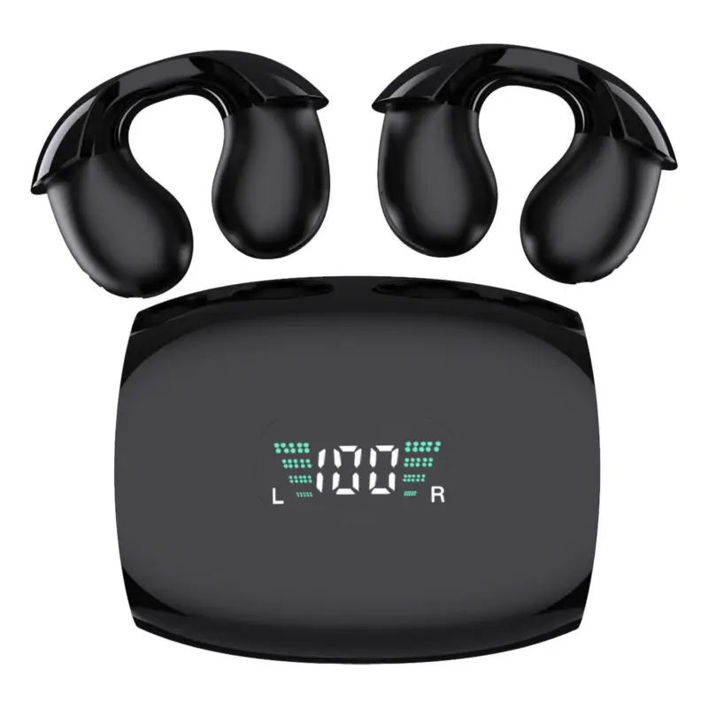 

Ear Clip On Bone Conduction Wireless Bluetooths Earphones Sport Headphones