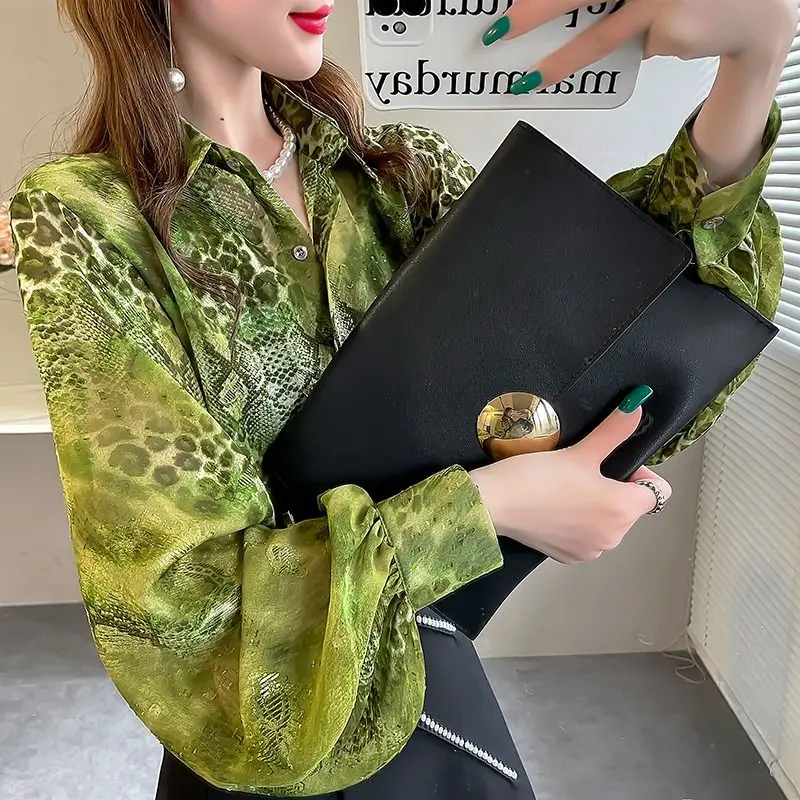 Элегантная мода Harajuku приталенная рубашка на пуговицах с воротником-поло и