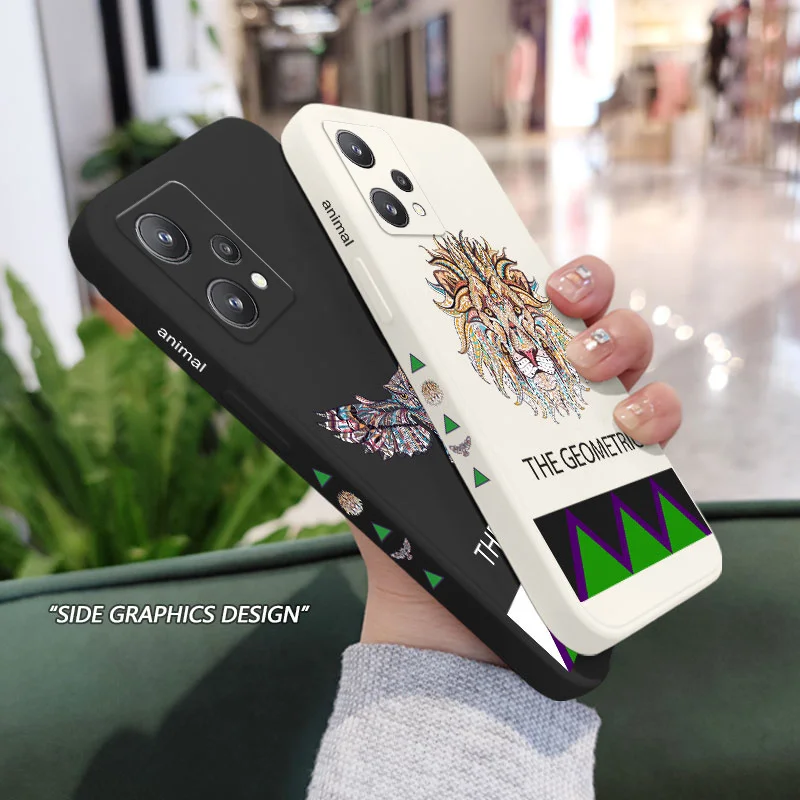 

Geometric Lion Case For OPPO Realme 9 9i 8 8i 7 7i 6 Pro Plus C31 C35 C1 C11 C12 C15 C20 C21Y C25 C25S Cover