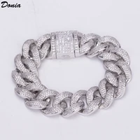 donia jewelry fashion hot sale europe and america hiphop hip hop bracelet micro inlaid aaa zircon mens bracelet cuban chain
