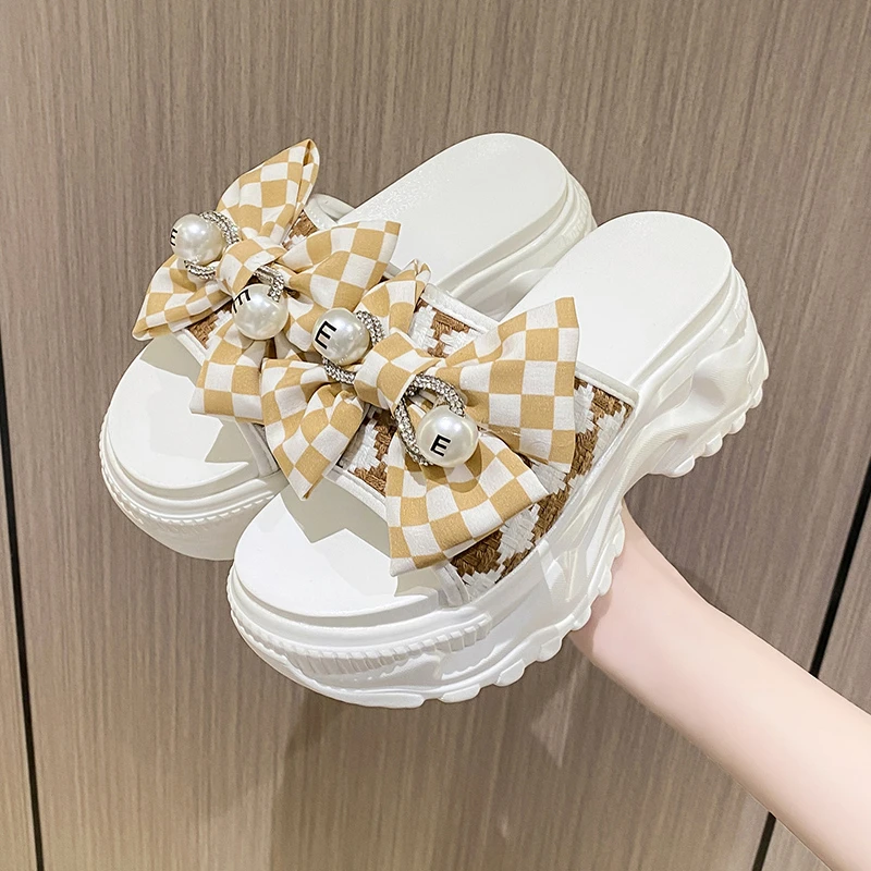 

Slippers Wedges Platform Sandals Women 2022 Designer Colorful Sole High Heels Ladies Shoes Casual Outdoor Slides Sandalias Mujer
