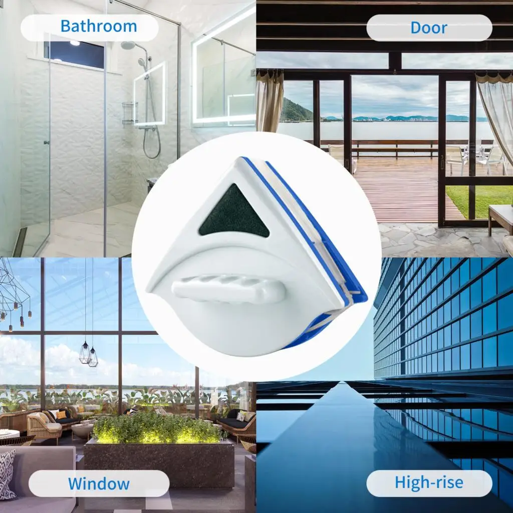 

Double-sided Magnetic Window Glass Cleaner Magnet Brush Home Wizard Wiper Surface Cleaning Tool
