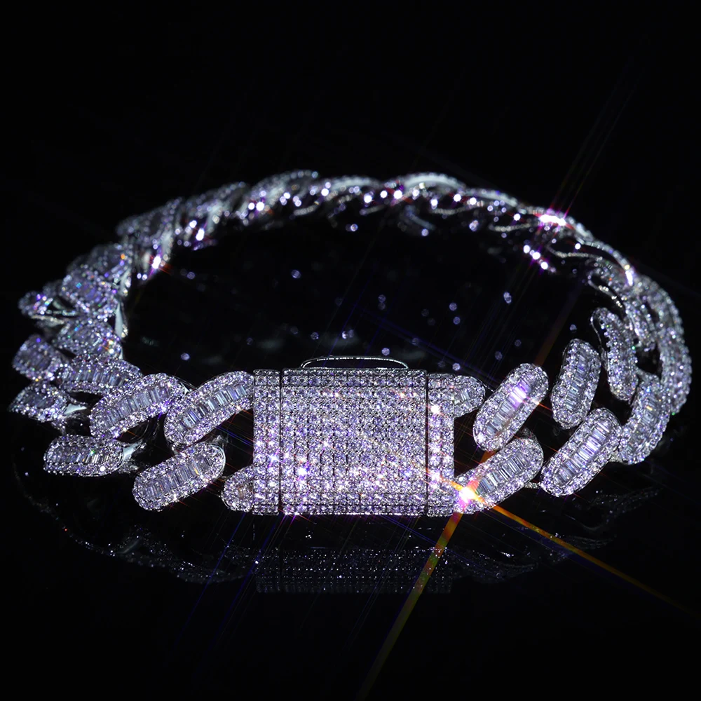 NY 15 мм кубинское ожерелье со льдом для женщин ювелирные изделия с цирконом