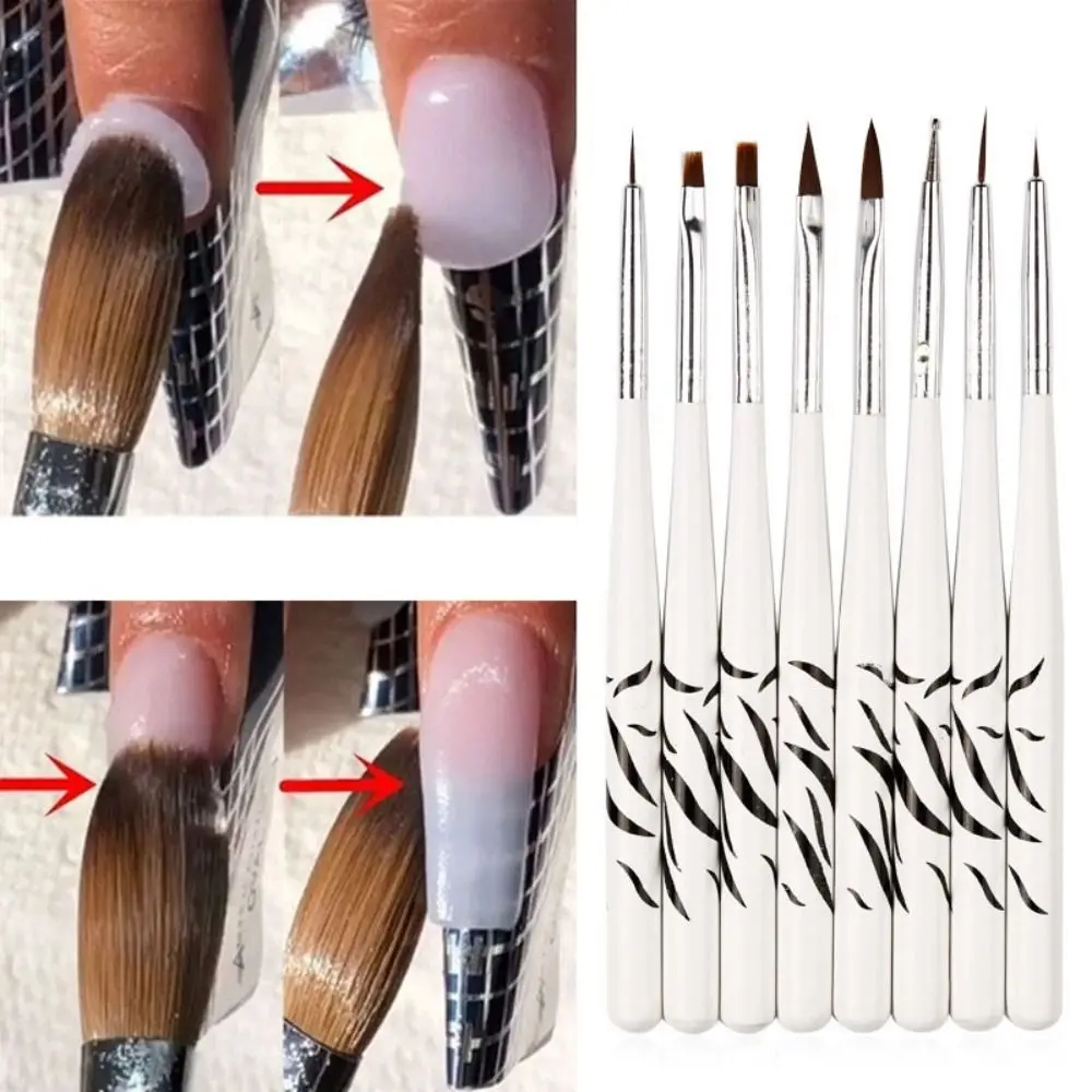 

Poly Builder Gel Salon Home DIY Nail Art Fashion 3D Painting Thin Liner Brushes Nail Art Brushes Gel Nail Brushes