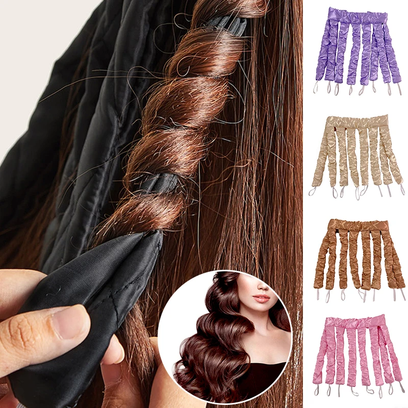 

Плойка для волос без нагрева, Плойка для волос без тепла, однотонная шелковая Бриллиантовая мягкая