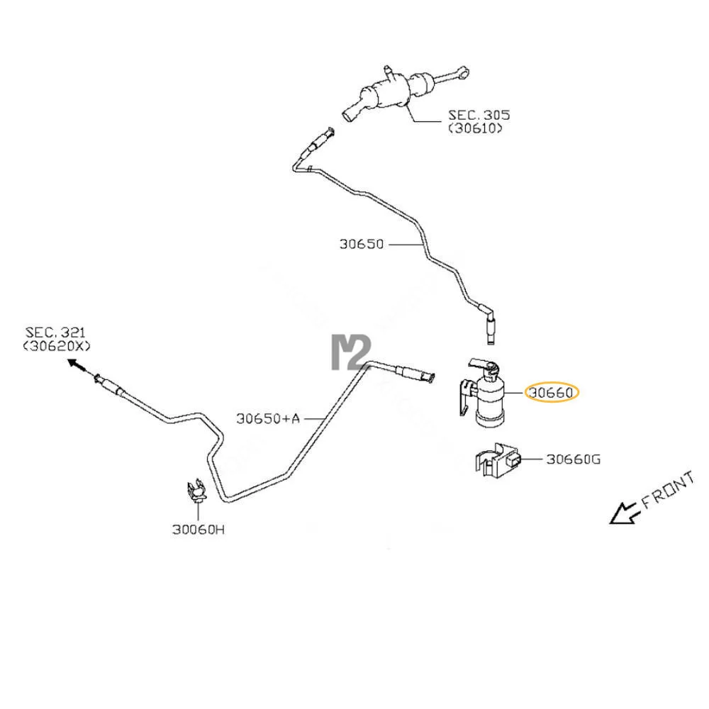 Демпфер в сборе 30660AY60B для Latio Livina Geniss Micra/Micra C + Note Sentra Tiida/Tiida Versa 30660-AY60B