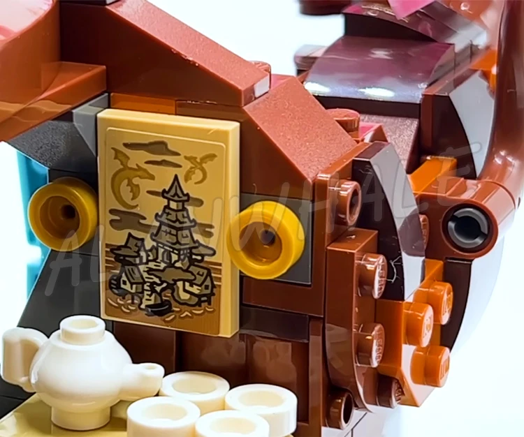 1212 шт. шиноби дракон камень храм водопад вишневый цветок дерево библиотека 35564