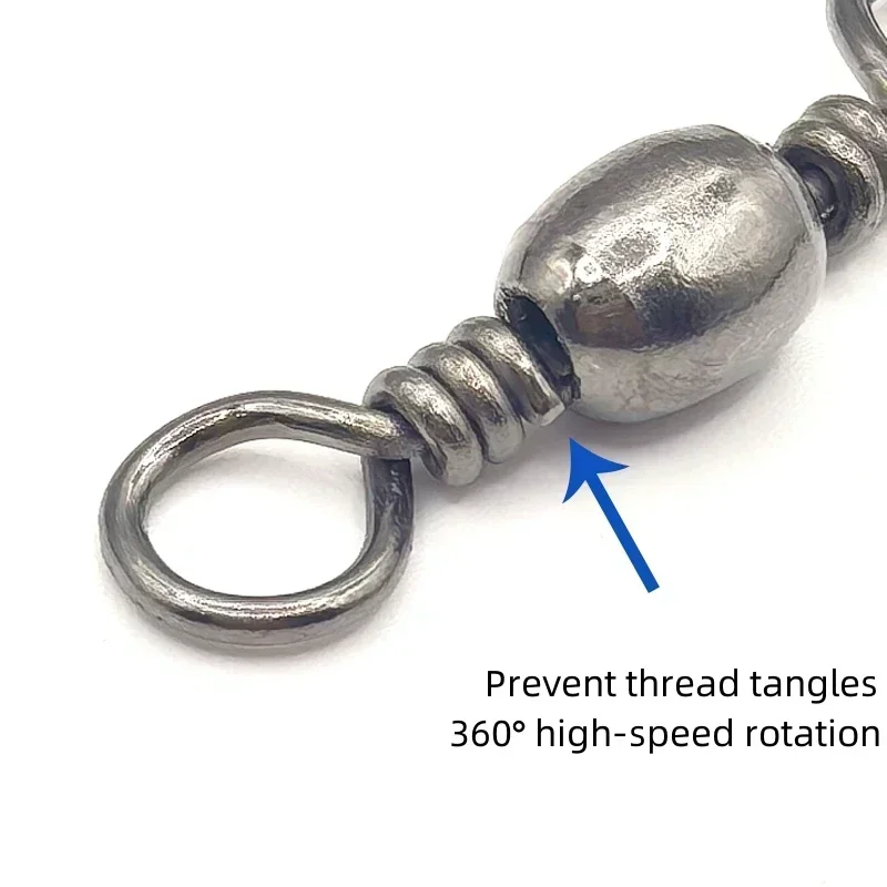 Вертлюг для рыбалки из углеродистой стали 100 шт