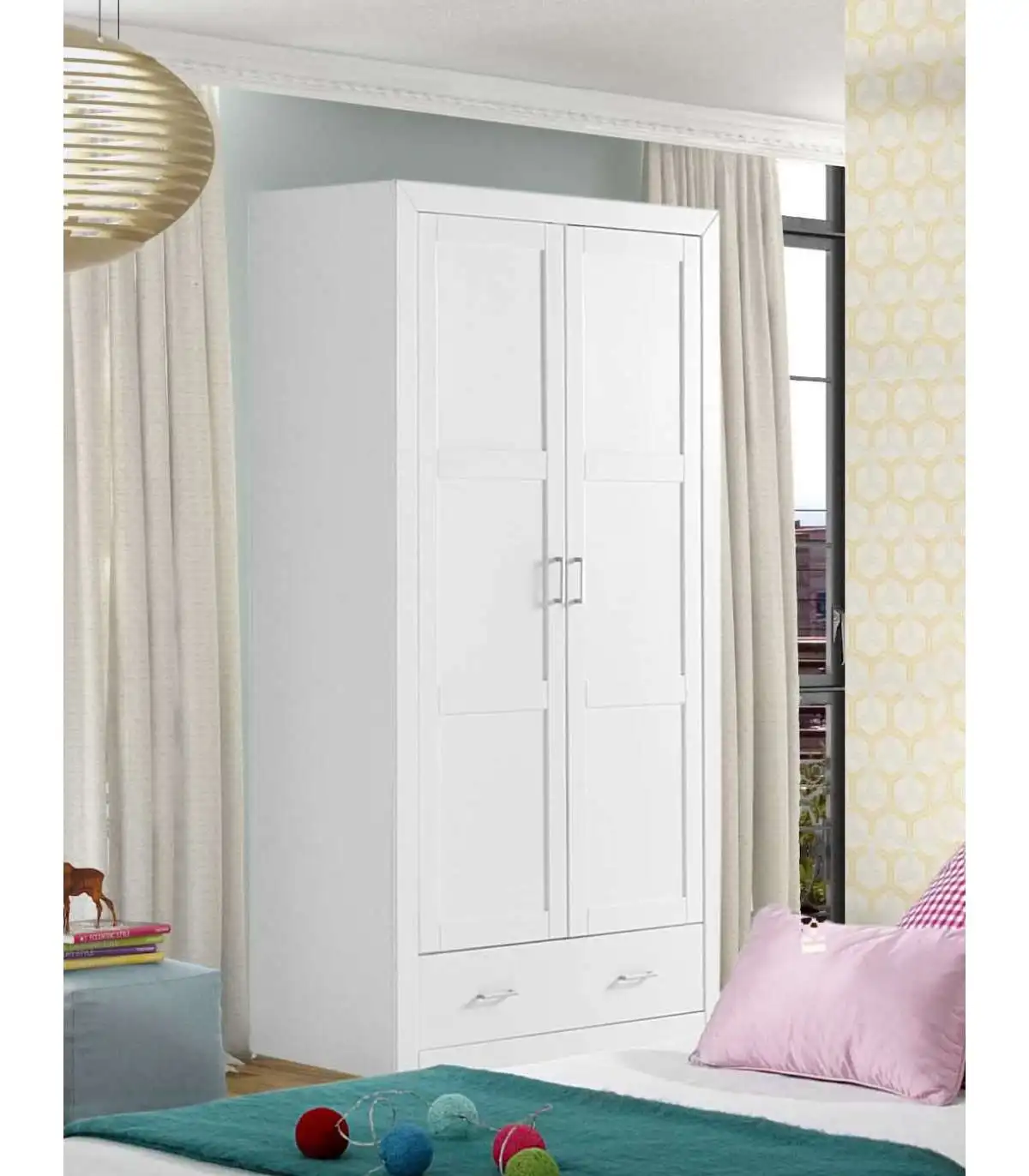 Шкаф для чулана 2 двери готовый белый 200 см (высота) 105 (ширина) 55 (длина)|Шкафы| |