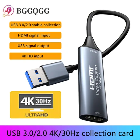 Карта видеозахвата BGGQGG, usb 2,0/1080, 4K @ 30 Гц