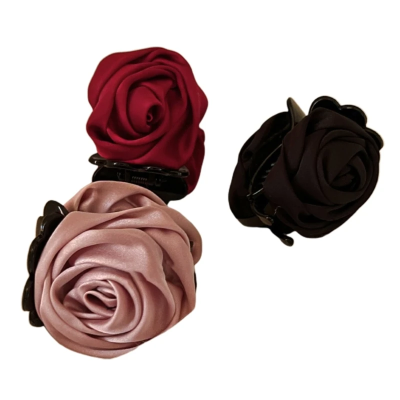 

Заколка-краб для волос из сатина, заколки для волос для принцессы на беге, держатель для конского хвоста, оптовая продажа