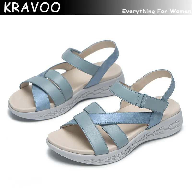 

KRAVOO Thick Bottom Slippers for Women Shoes Comefortable Beach Casual Ladies Slippers and Sandals Fashion Womens 2023 Woman