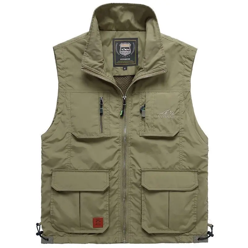 

Spring And Autumn Style Outdoor Quick Drying Vest Men Multi-Pocket Casual Vest Men Casual Loose Vest Men