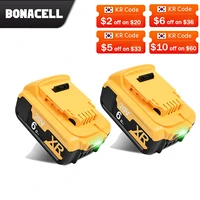 bonacell 1820v max 6 0ah dcb205 battery replacement lithium battery for dewalt dcb200 dcb201 dcb203 dcb204 dcb205 dcb206 dcb207