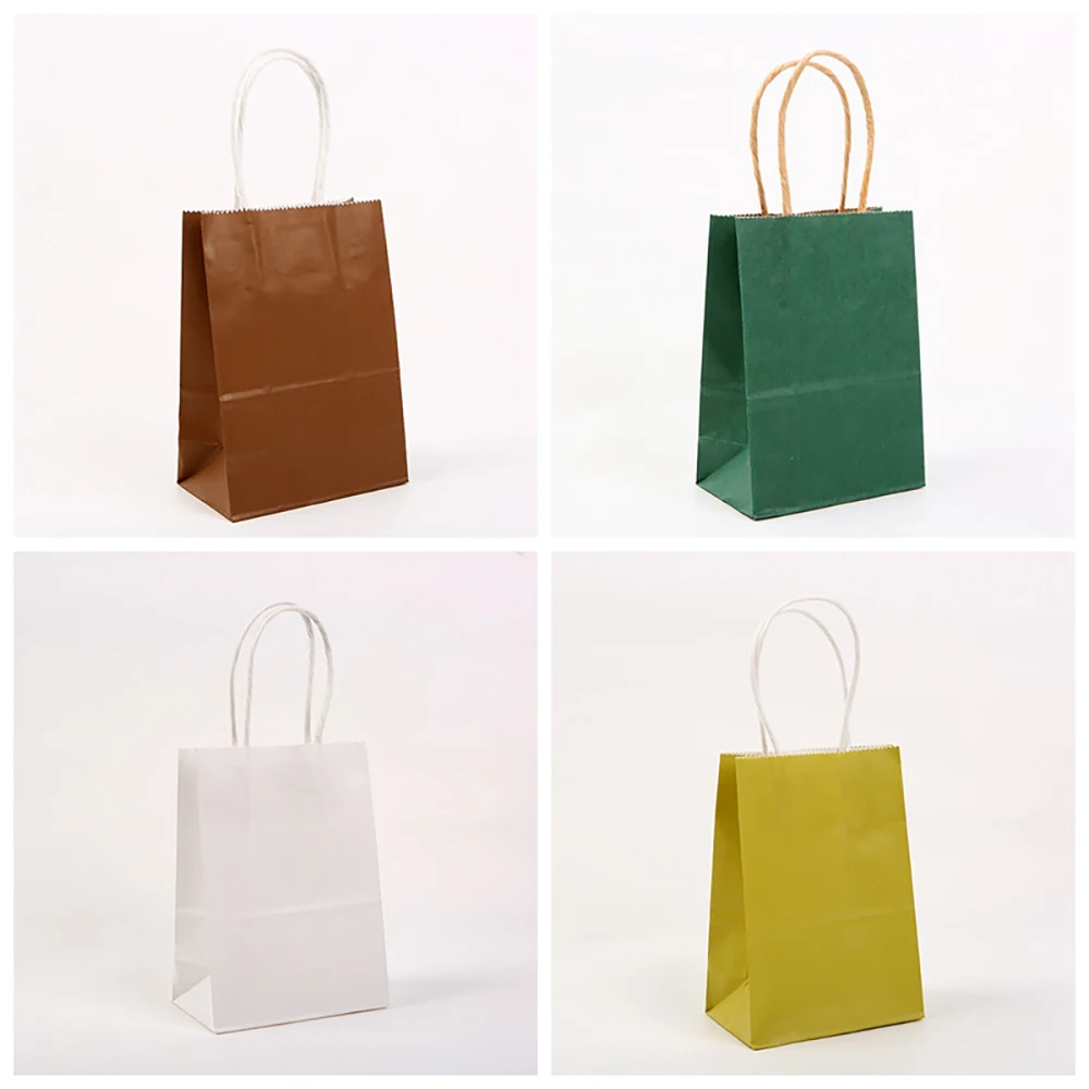 

2pcs Gift Bags with Handles Multi-function Black Paper Bags 3 Size Recyclable Environmental Protection Paper Bag