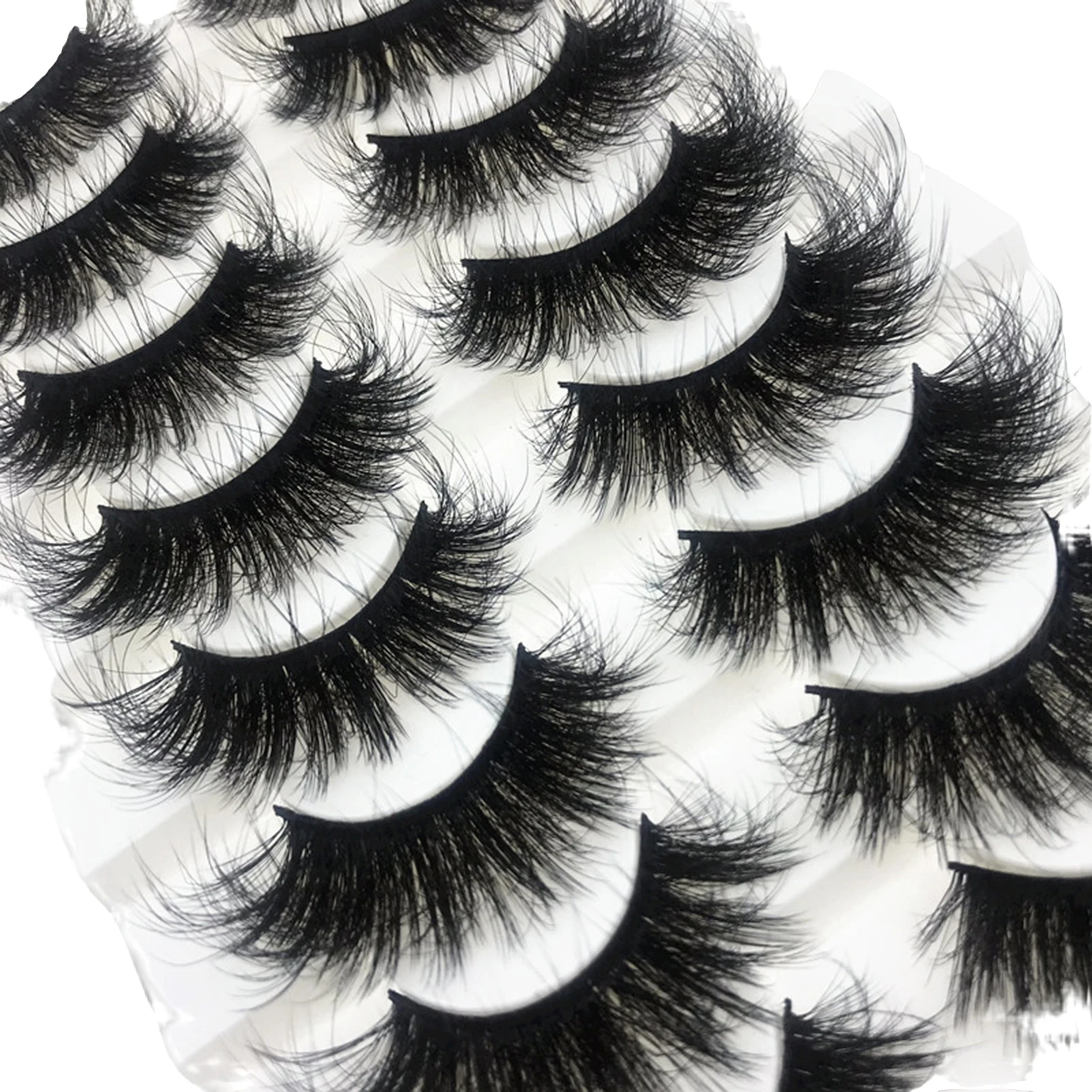 

New Hot 8 Pairs Natural and Realistic Eyelash Skin- friendly Soft Light Fluffy Eyelashes for Daily Party Traveling Makeup
