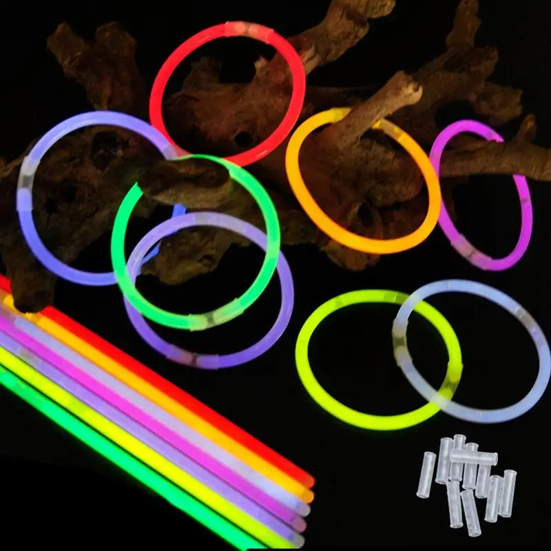 205Pcs Glow in The Dark Kit 100 Party Sticks Eye Glasses kit-Bracelets Necklaces 12 Hours Pack 8 inch for Home