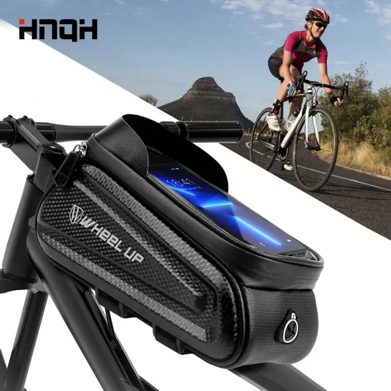 

WHEEL UP Bicycle Front Beam Bag TPU Sensitive Touch Screen Bag Shock Absorption Hard Shell Storage Saddlebag Bike Accessories