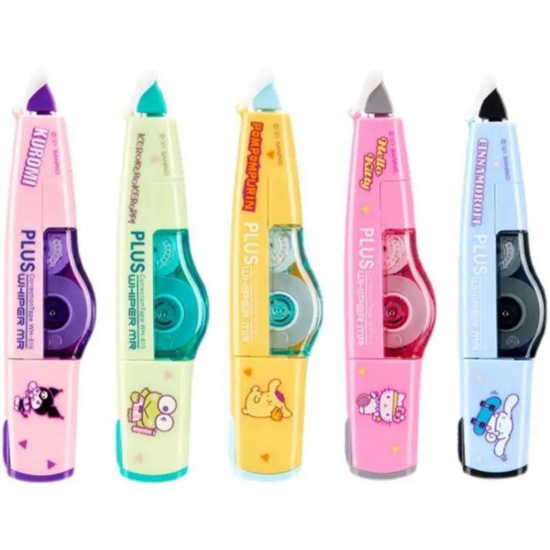 

Kawaii Keroppi Cinnamoroll Kuromi Roller Correction Belt Anime Sanrioed Cute Student Stationery Gifts for Children