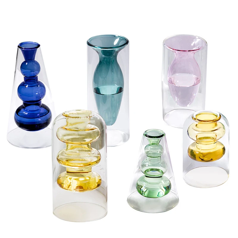 

Transparent Bubble Glass Vase Nordic Vase Modern Home Decoration Small Flower Vase Room Decor Hydroponic Plant Pot Wedding Decor