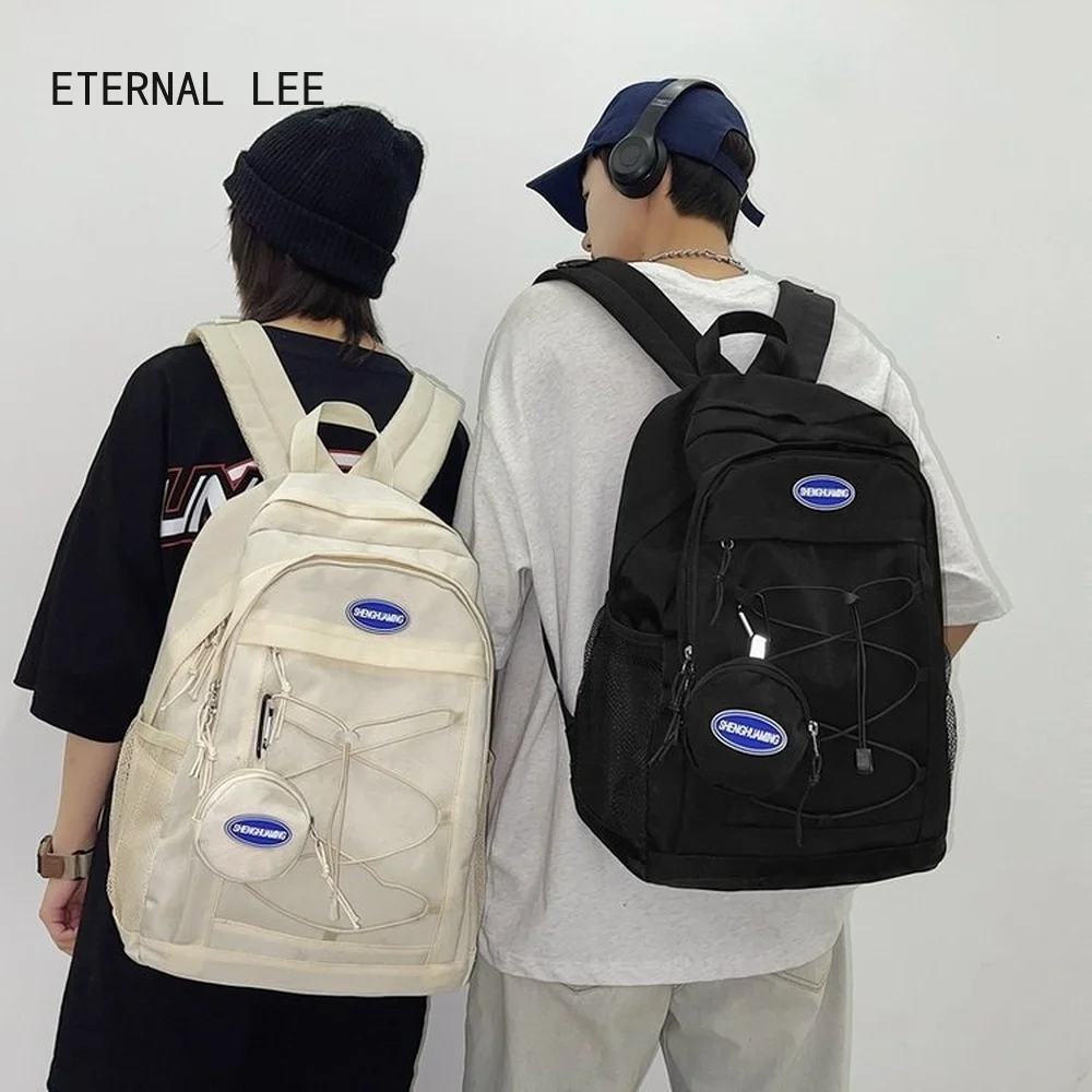 Schoolbag Women Ins Harajuku Work Clothes Fashion Brand Personality Contrast Color Student Large Capacity Backpack