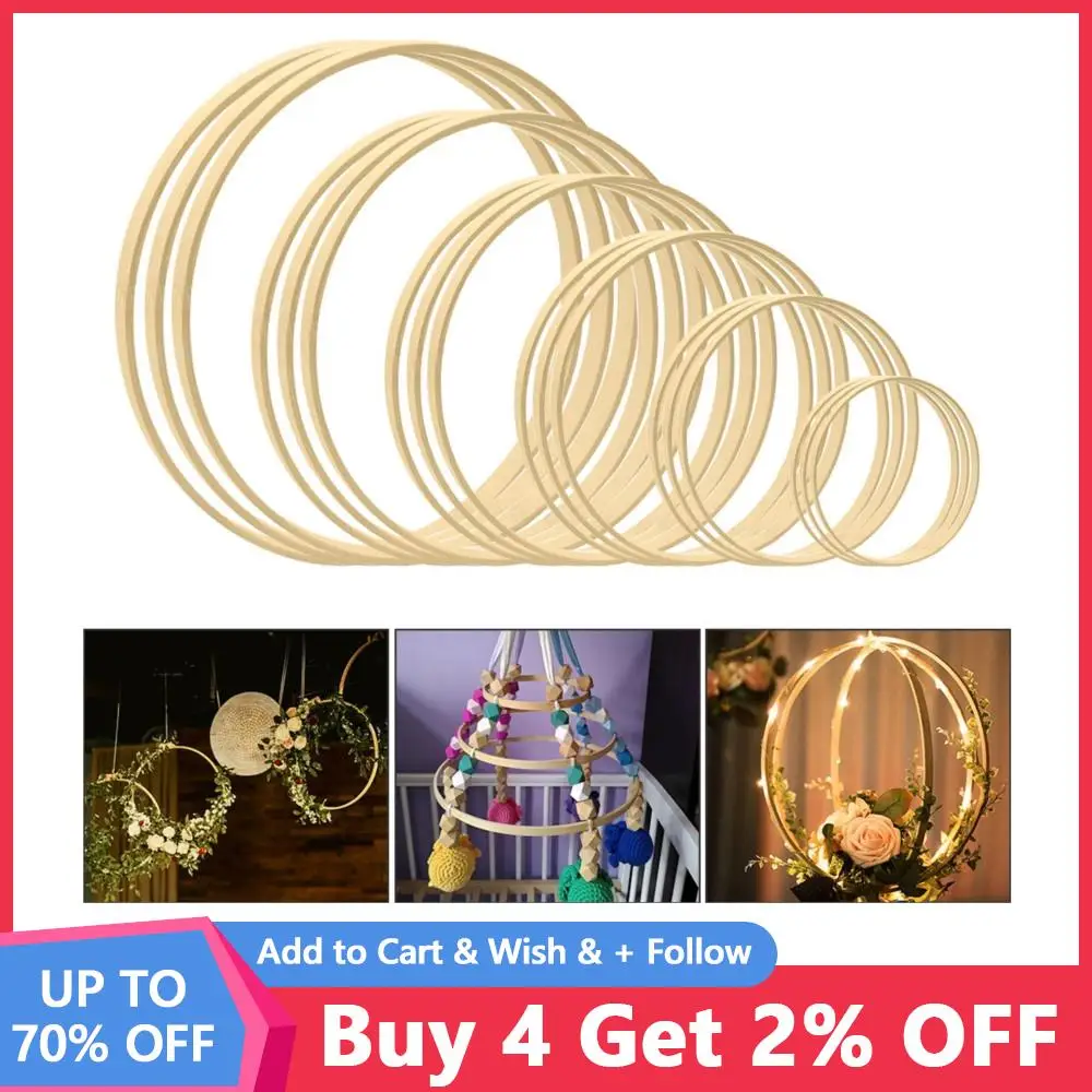 

10 шт., бамбуковые кольца для украшения дома