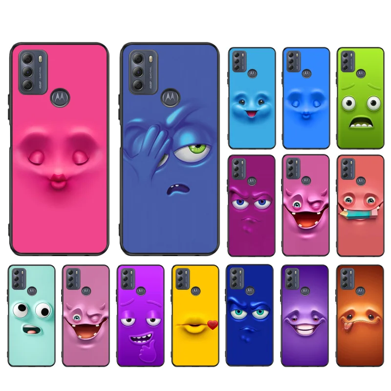 

Art Funny Faces Phone Case for Motorola Moto G9 Plus G7 G8 Play G7 Power G100 G20 G60 One Action Macro