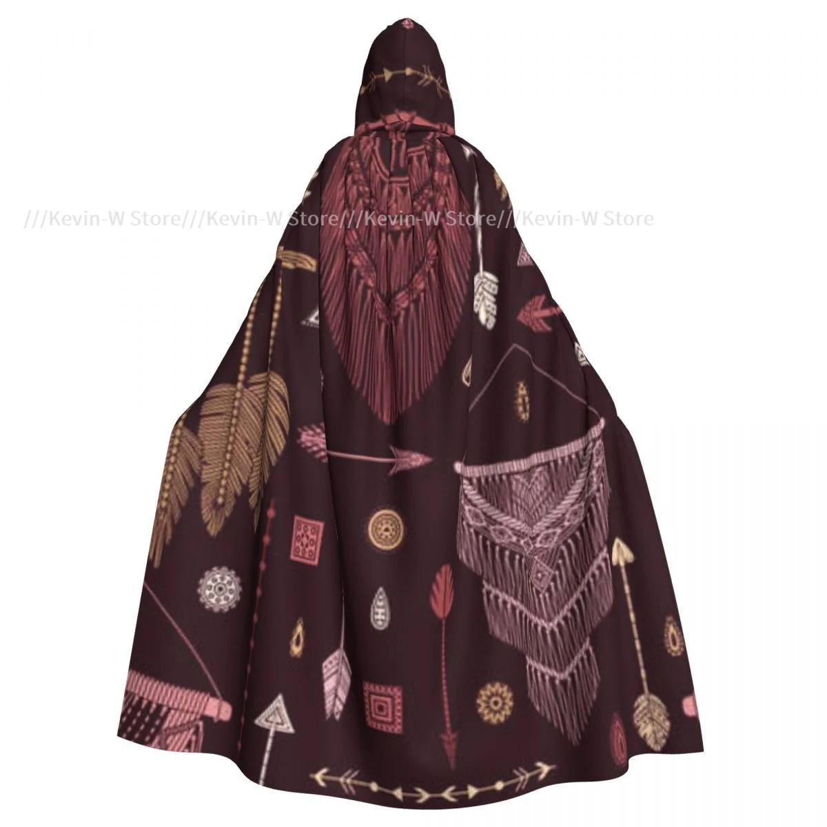 

Унисекс богемный фон плащ с капюшоном длинный костюм ведьмы косплей