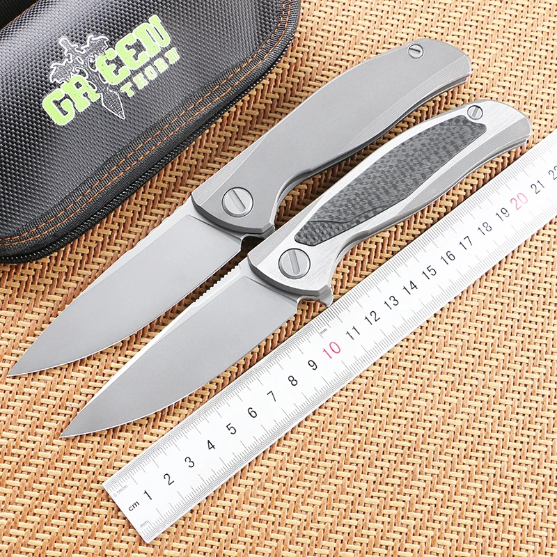 Складной нож с подшипником Green thorn F95NL лезвие VG10 из углеродного волокна + ручка