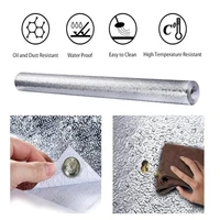 40100cm kitchen oil proof and waterproof self adhesive wallpaper aluminum foil self adhesive large drawer mat kitchen tool