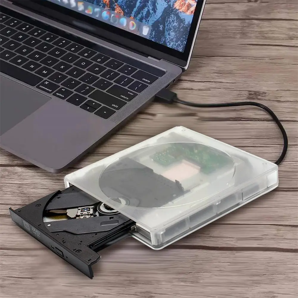

Transparent DVD Burner Notebook Desktop External TYPE-C Box Children Drive Mobile Usb3.0 Adults Playback Drive Optical Opti A0V8