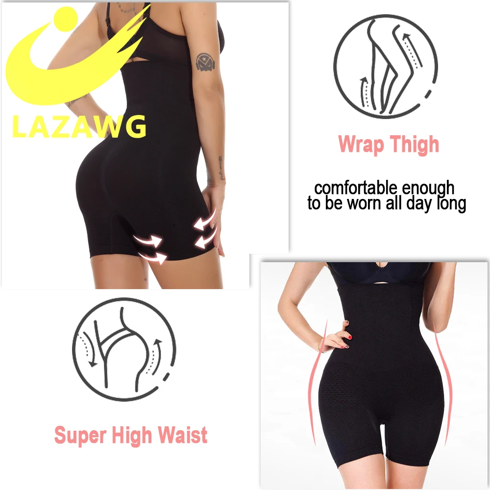 LAZAWG Seamless Shapewear for Women Tummy Control Body Shaper Panties Slim Waist Cincher Short Fajas Colombianas Underwear
