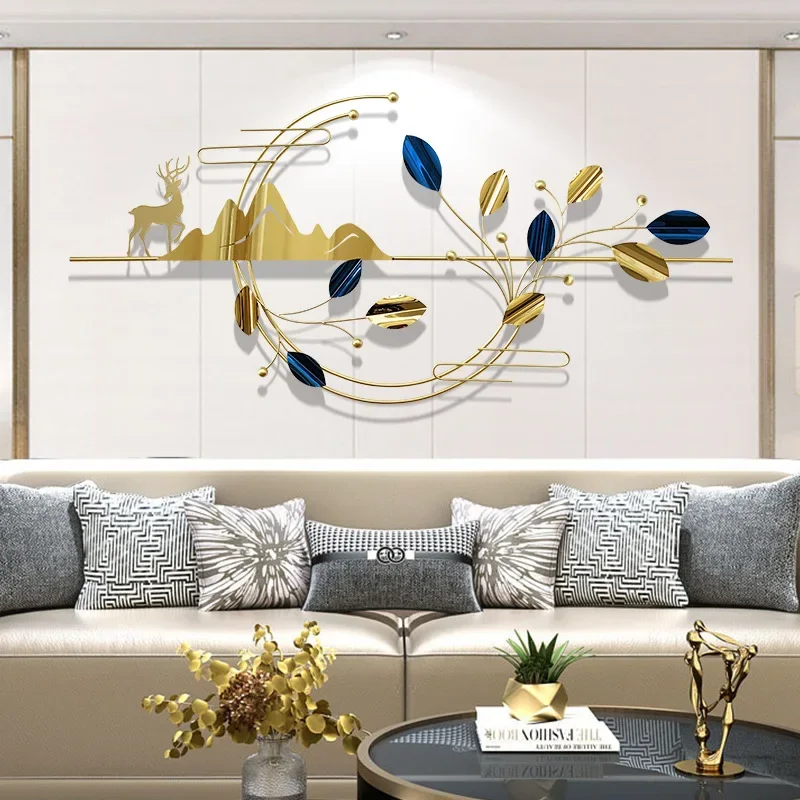 Living Room Sofa Background Wall Decoration Guofeng Landscape Three-dimensional Pendant