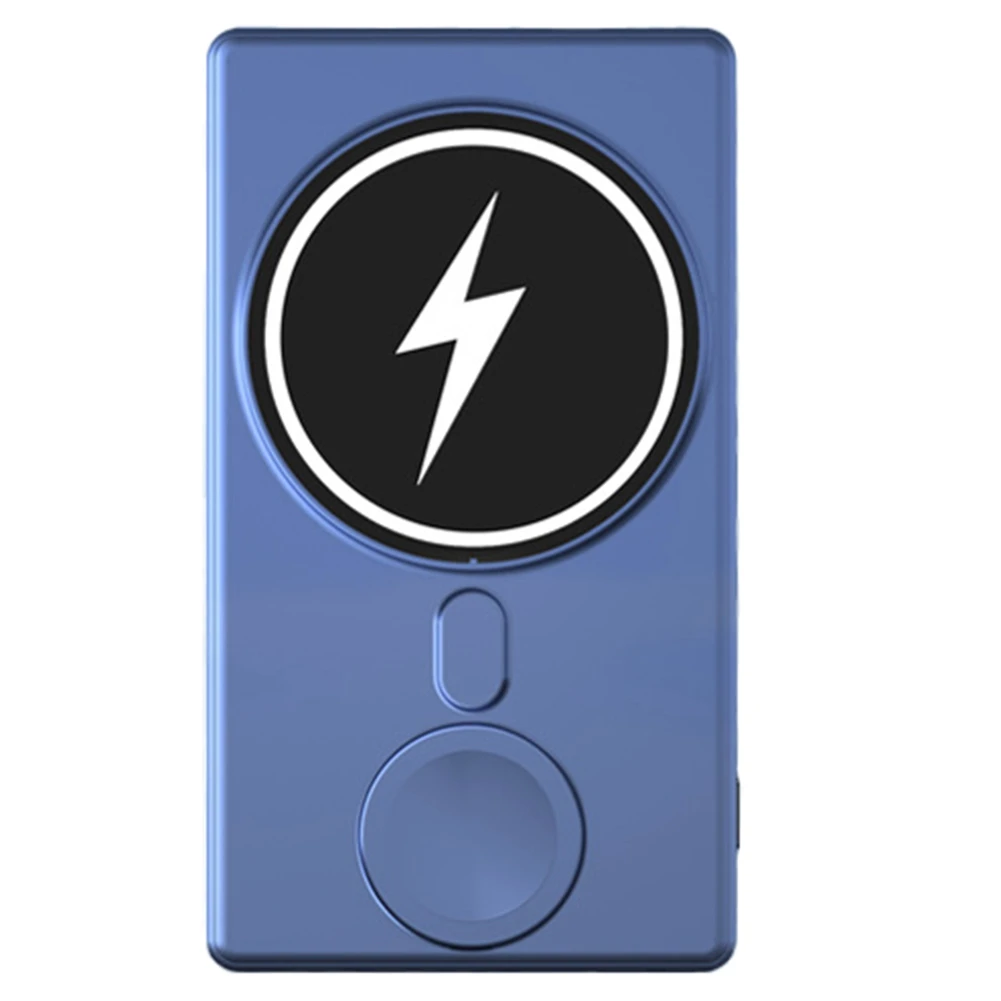 

3 in 1 Magnet External Battery Magnetic Wireless Power Bank Mobile Phone Charger for 13 12 11 Pro Max(Blue)