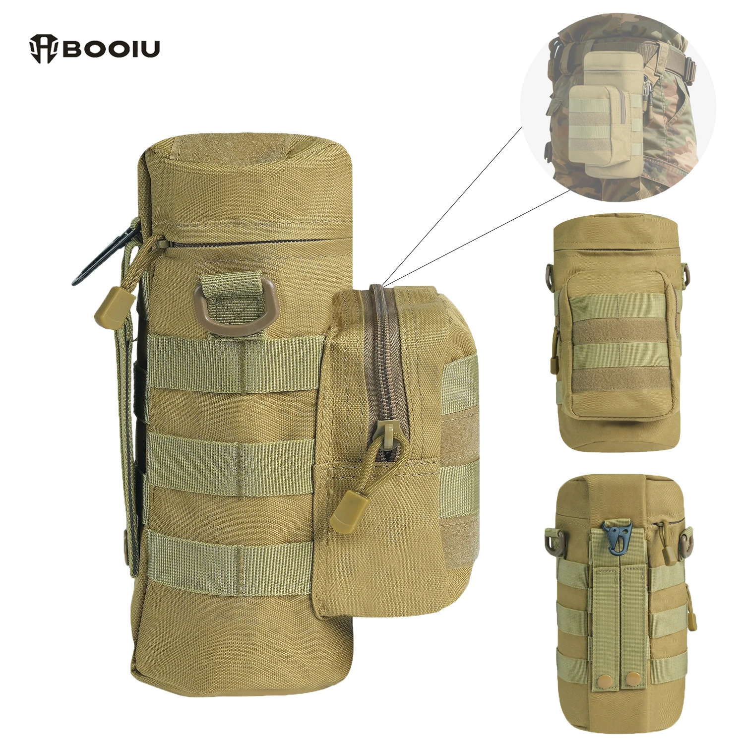 BOOIU Tactical Molle Water Bottle Pouch