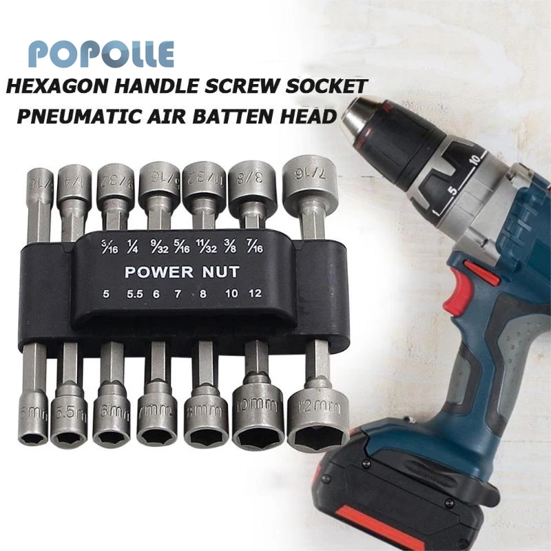 

9/ 14pcs/set Hex Collet Set Magnetic Drill Bit Set Adapter Hex Power Tool 5mm-16mm Electric Pneumatic Drill Bit Socket