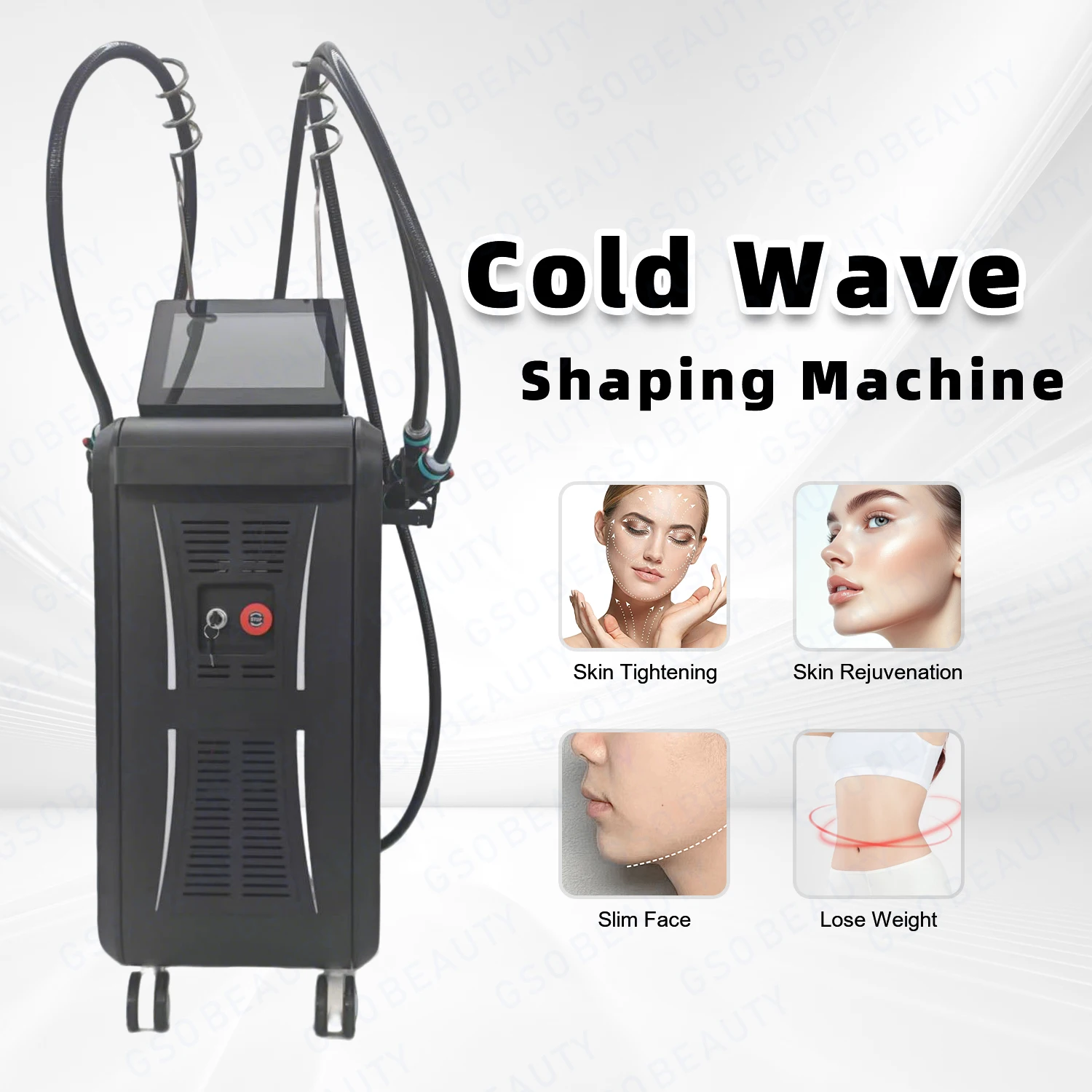 Фото Аппарат для удаления целлюлита и липолиза с 3 насадками Cool Wave для коррекции фигуры и снижения веса №3